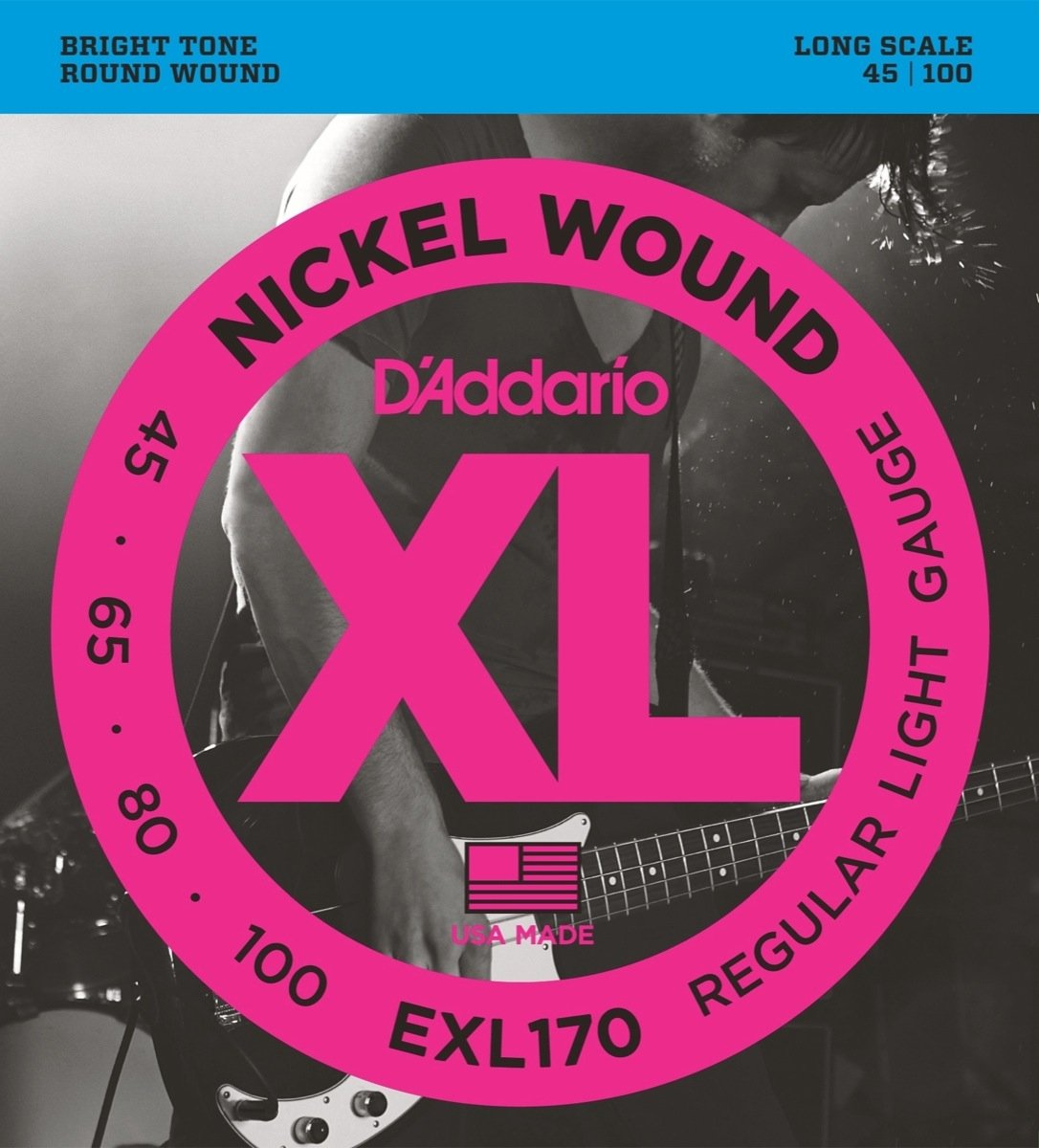 柔らかい 新品 D'Addario ダダリオ ベース弦 ニッケル EXL165