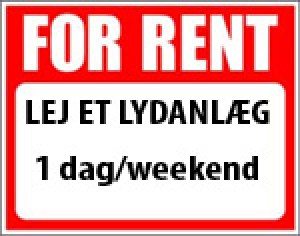 Lej et lydanlæg / PA  for en dag